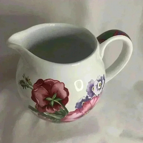 Large Floral  ceramic pitcher/jug - Picture 3 of 6